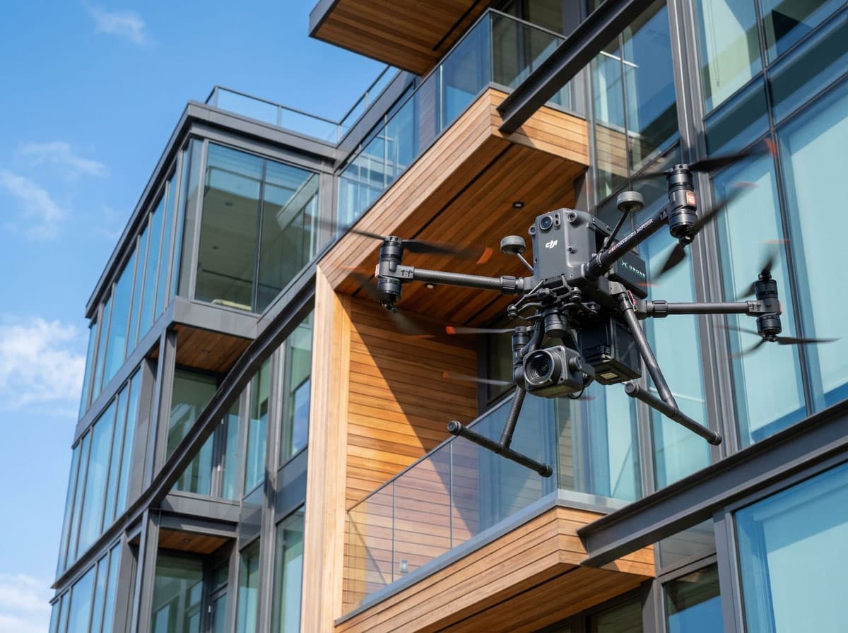Drone d’inspection visuelle et contrôle des fissures de façade