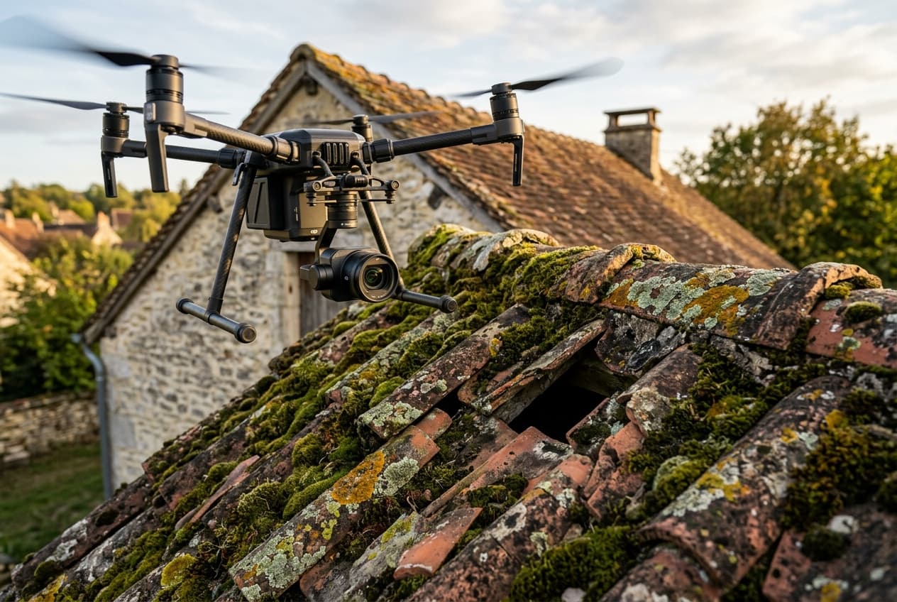 Drone d’inspection photographique et thermographique de toiture